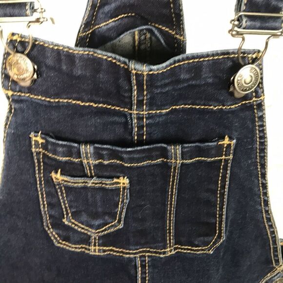Vigoss Studio V Denim overalls stretchy distress adj.  straps skinny Size  EUC - Picture 3 of 8